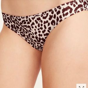 J Crew Hipster full-coverage bikini bottom in leopard print